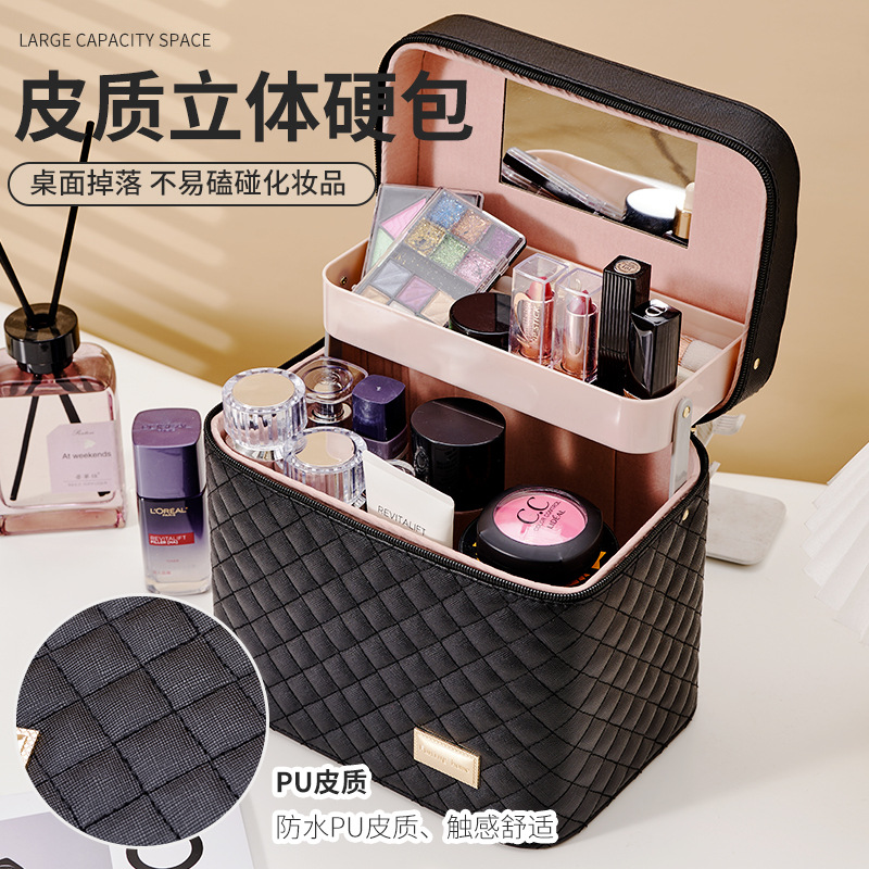 Fábrica personalizada OEMOBMODM caja de maquillaje caja de almacenamiento portátil de gran capacidad para hacer logo portátil personalizado