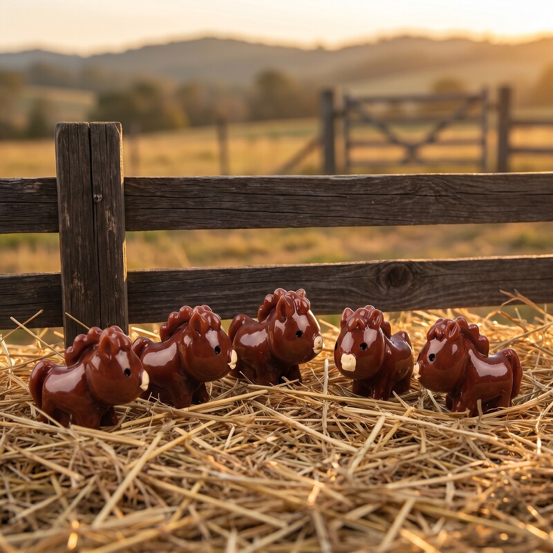Cross-border creative mini pony resin figurines, miniature landscape decoration accessories, DIY handmade animal models, and craft items Cross-border creative mini pony resin figurines, miniature landscape decoration accessories, DIY handmade animal models, and craft items
