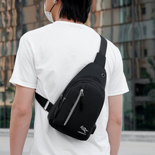 夏季新款袋鼠胸包男士背包跨境批发大容量防水USB充电单肩斜挎包