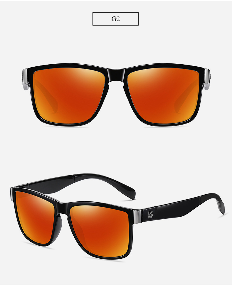 Outdoor, Fishing Occasion Colorful Pattern Casual Sports Colorful PC UV400 Protection Square Full Frame Men's Sunglasses