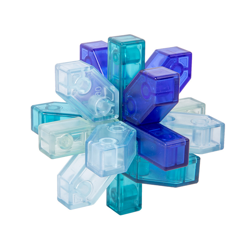 Juego completo de anillos intelectuales de marea nacional, bloques de construcción de espiga y espiga, estudiantes, adultos y niños, desbloquean juguetes educativos, cerraduras Luban, cerraduras Kongming