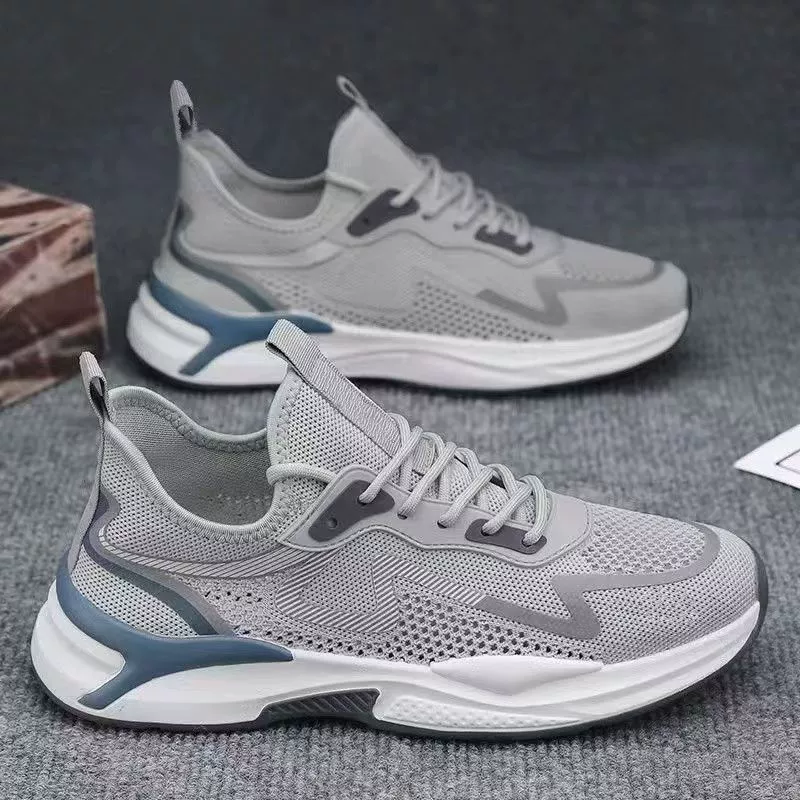 Мужская полая сетчатая спортивная обувь дышащая повседневная обувь нескользкая и износостойкая летающая сетка обувь модная новая мужская обувь