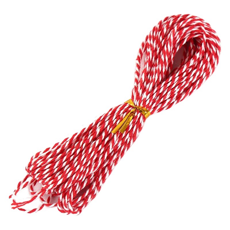 Tarjeta navideña Amazon Etiqueta de Navidad cuerda decorativa de doble hilo accesorios de cuerda de colores una hebra 10 m suministro directo de fábrica