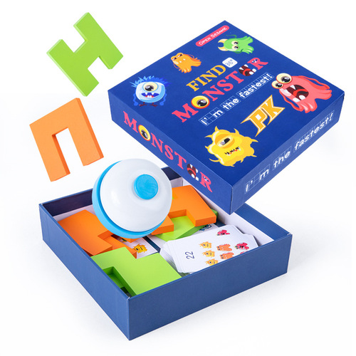 Children's wooden monster hunting game logical thinking concentration training parent-child interactive battle board game educational toy