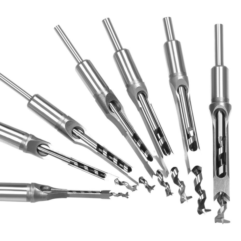 Taladro de agujero cuadrado para trabajar la madera Taladro de espiga cuadrado taladro de agujero cuadrado núcleo taladro de ensalada agujero de carpintería