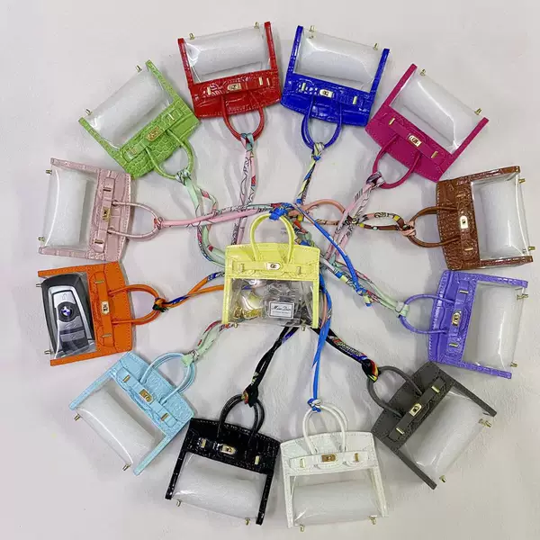 Cross-Border Internet Celebrity Car Key Bag, Fashionable and Versatile Transparent Bag, Aipods Earphone Bag, Lipstick Bag, Women's Key Pouch