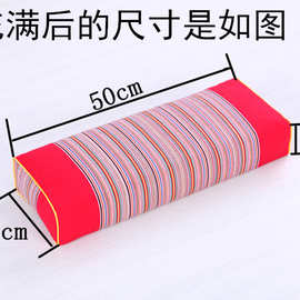 纯棉老粗布宫廷复古长方枕颈椎枕套拉链式枕套枕皮不含填充物枕兜