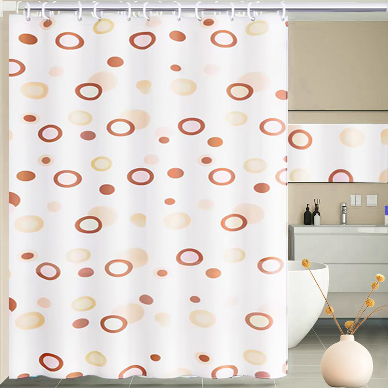 Peva Cartoon Shower Curtain Bathroom Door Curtain Waterproof Fabric Mildew-Proof Thickened Bathroom Partition Dry and Wet Separation Shower Curtain