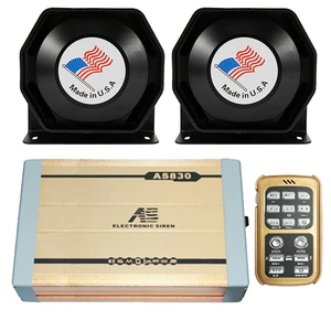 Car-mounted wireless remote control siren, car loudspeaker, high-pitched alarm, AS830KG + octagonal horn