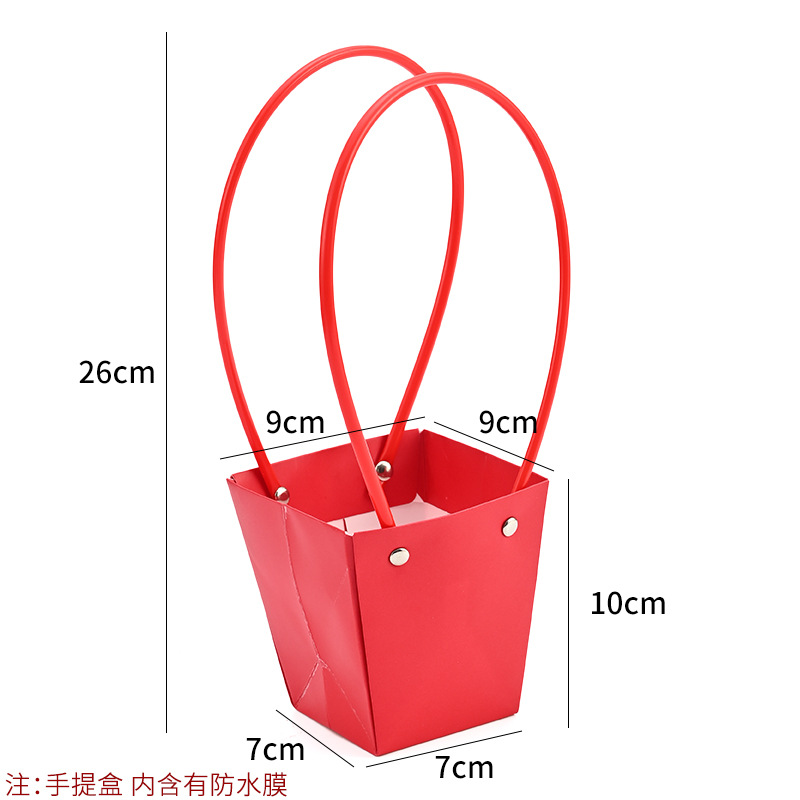 Bolso especial transfronterizo para flores, descuento al por mayor, bolsa trapezoidal de papel kraft impermeable, bolsa de embalaje de regalo, bolsa de ramo