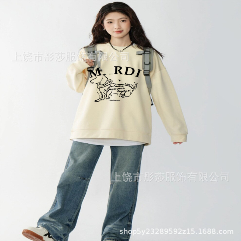 2025新款时尚韩国Mrdi卫衣金高银明星同款小雏菊多花腊肠狗上衣|undefined