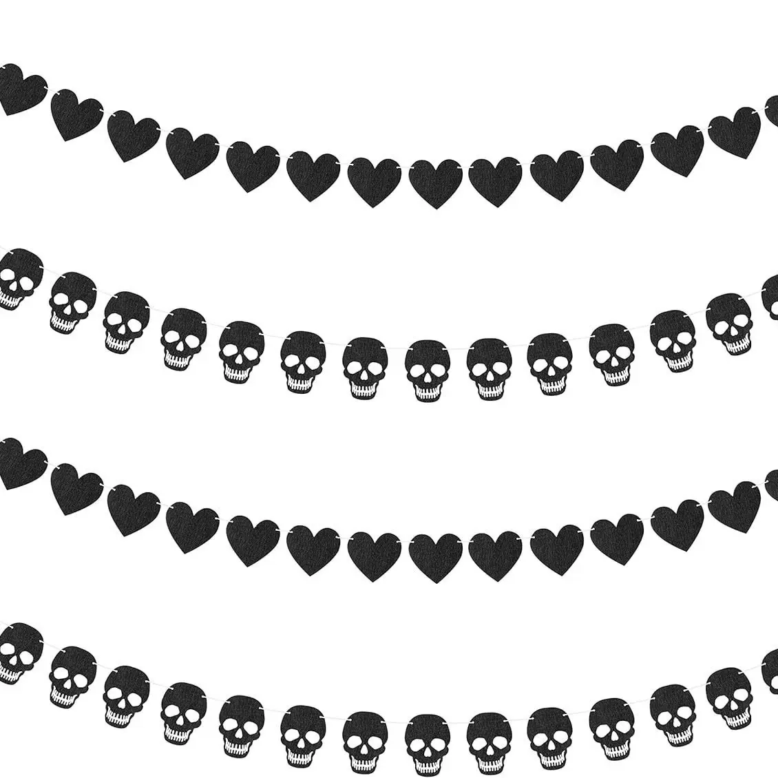 跨境黑心骷髅万圣节毛毡拉花场景道具节日装饰蝙蝠幽灵派对布置