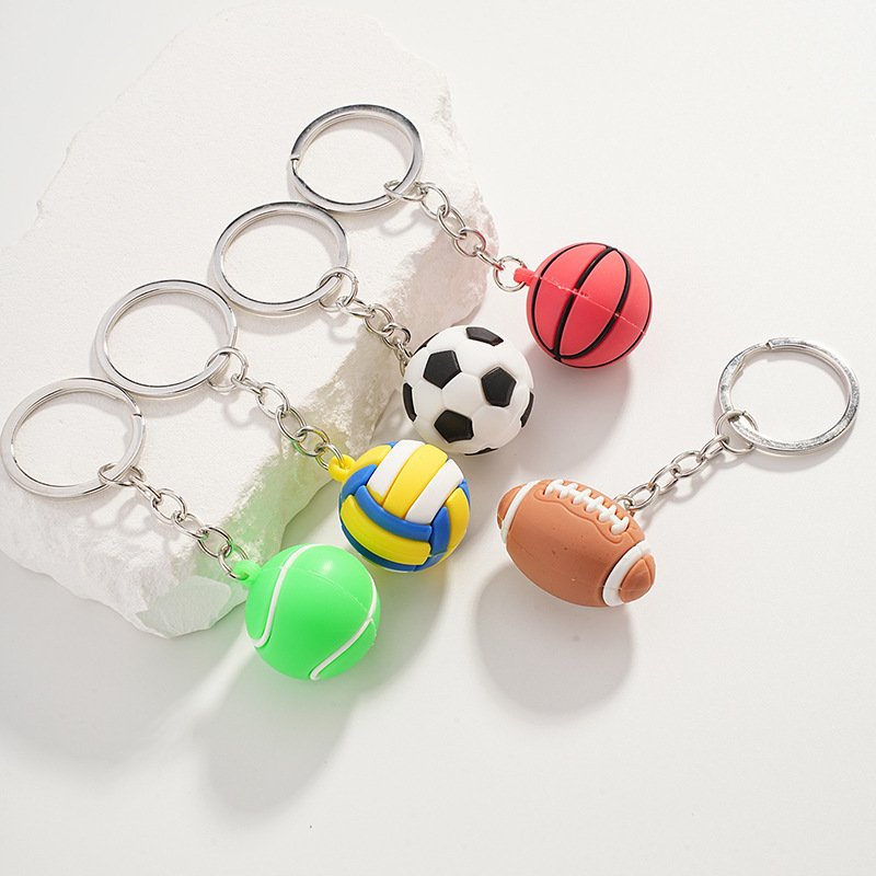 Creative key chain volleyball baseball, commemorative equipment business, gift of football, basketball, beach volleyball,