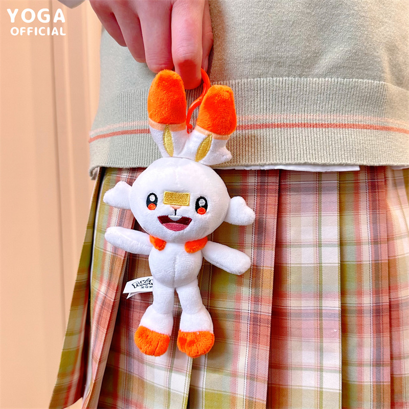 正版Pokemon宝可梦伊布卡比兽炎兔儿毛绒公仔挂件可爱卡通包挂饰-阿里巴巴