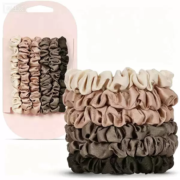 Cross-Border Amazon Best-Selling Hair Ties, Simple High-Elastic Hair Ropes, Multi-Size Hair Bands, Fabric Hair Flowers