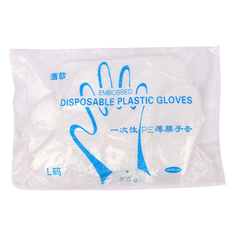 Одноразовые перчатки Толстые пластиковые перчатки Пищевые перчатки для красоты Шампунь Кухня Еда 100 упаковок Прозрачные перчатки