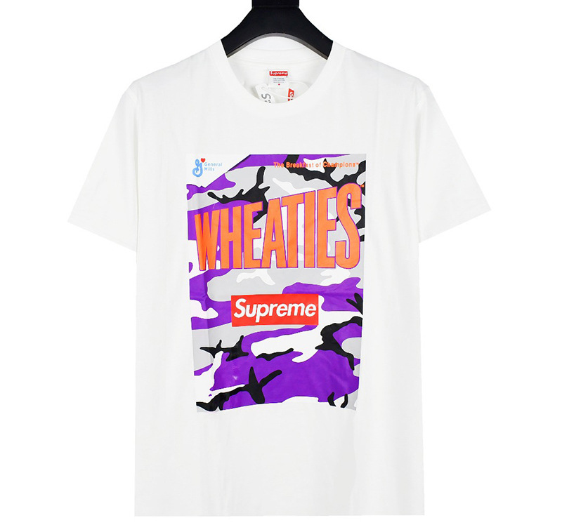 ヘビーウェイトクロスボーダー アメリカンファッション Supreme レタープリント Tシャツ BOX ラウンドネック 半袖 メンズ レディース ゆったり カジュアル Tシャツ 男女兼用