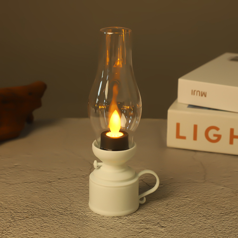 대형 10X25cm 스윙 심지 등유 램프 [화이트]