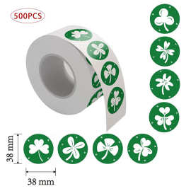 跨境外贸亚马逊2022新款St.Patrick's Day爱尔兰四叶草贴纸批发