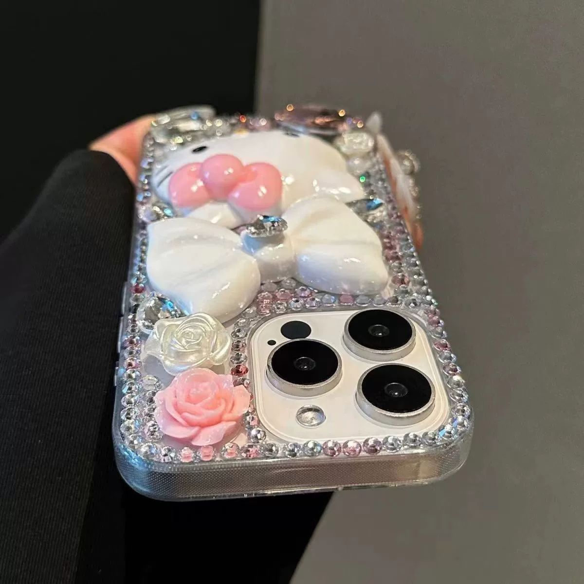 Хелло Китти, яблоко, iPhone16, защитный чехол с бантом, iPhone17, iPhone17 Pro, защитный чехол, осеняя защита
