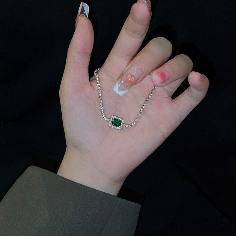 Bracelets Classification Simple Style Rectangle Alloy Inlay Rhinestones Zircon Women's Bracelets