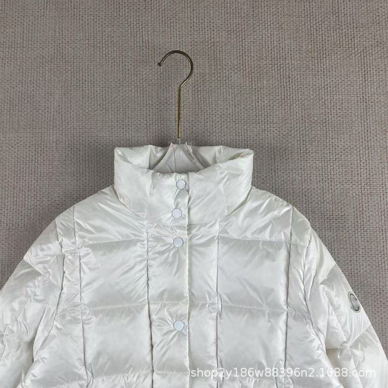 2025秋冬新款立领方格纹白月光保暖减龄俏皮羽绒服外套女|undefined