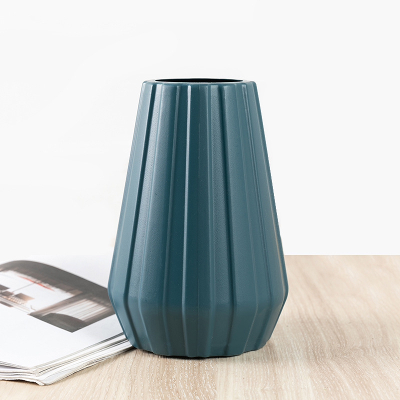 Large round bottom vase-blue