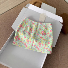 小碎花半身裙女夏季新款高腰显瘦A字裙小个子别致包臀裙百搭短裙