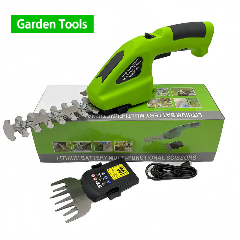 Hedge Trimmer Gardening Pruning Shears Wireless Lithium Battery Household Fence Shears Dual-purpose Small Electric Hedge Trimmer for Garden Use