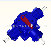 T型正反转换档转向器变向齿轮箱T型锥齿轮换向器硬齿面减速机