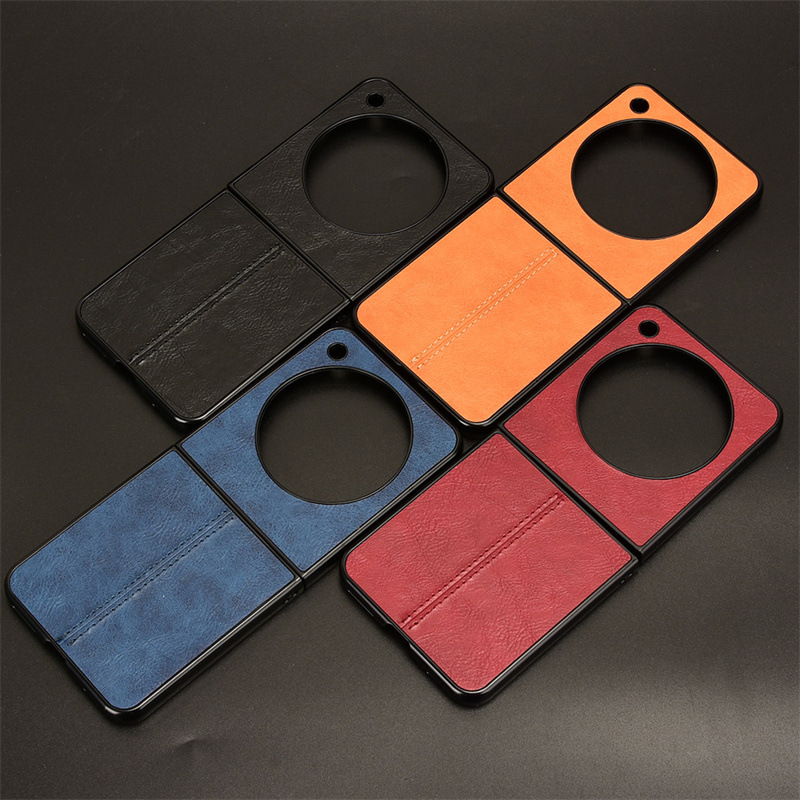 适用ZTE Libero Flip手机壳中兴NubiaFlip车线牛纹保护套贴皮硬壳