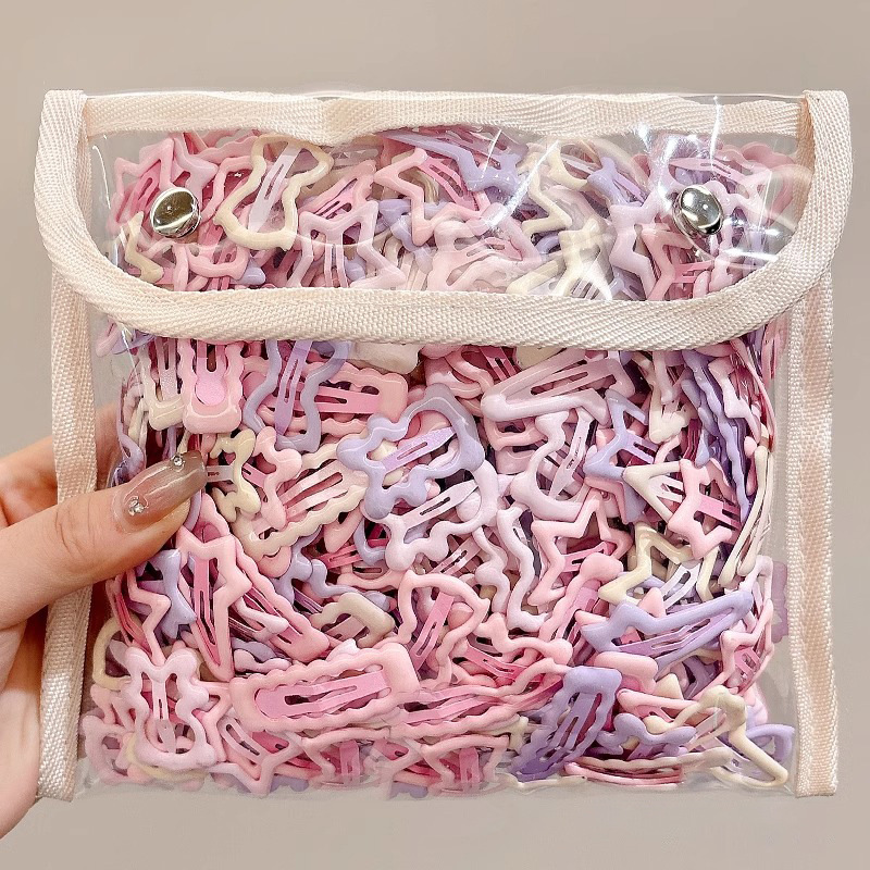 Gradiente estrella rosa clips lindos clips laterales clips frentes clips para el cabello clips para el cabello de niños clips para el cabello