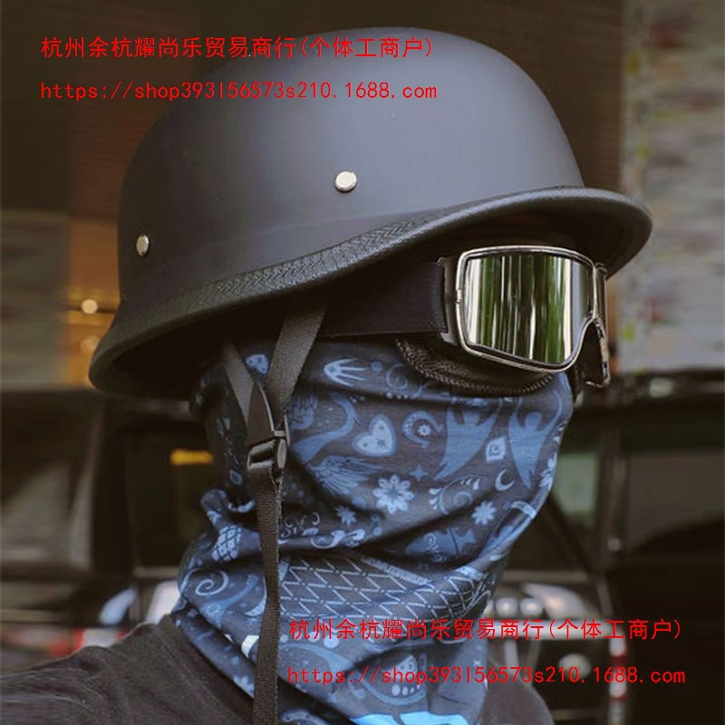 Cruise helmet, 3C certified helmet, motorcycle helmet, cap-style helmet, motorcycle steel helmet, Red half helmet, retro soldier helmet