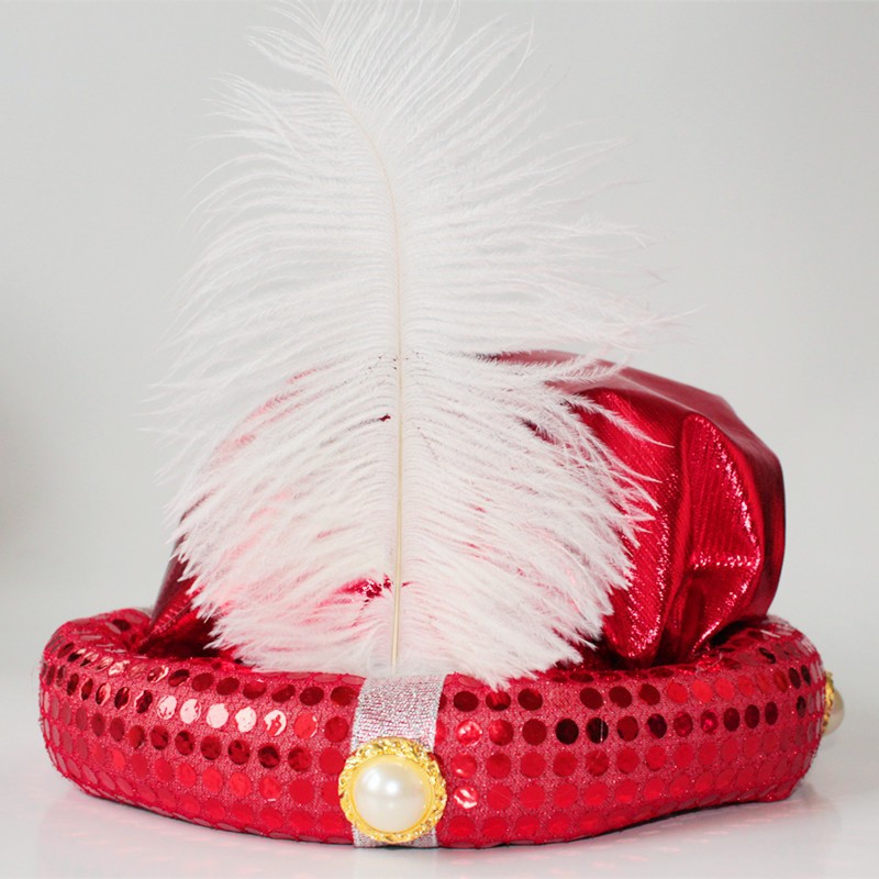 masquerade aladdin hat adult children holiday party performance props feather halloween hat