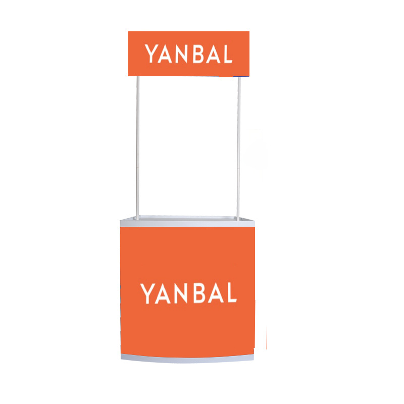 厂家供应 ABS 白色半圆吸塑促销台 拉网促销台