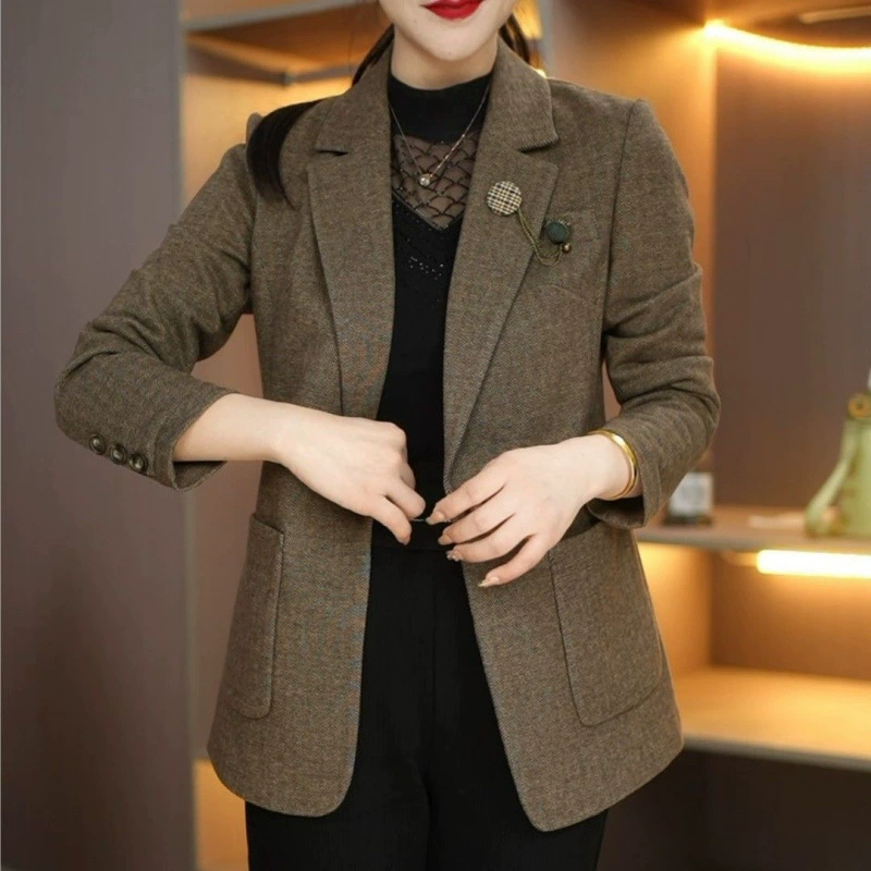 2025 модный высококлассный новый повседневный пиджак весенний костюм цельный элегантный топ