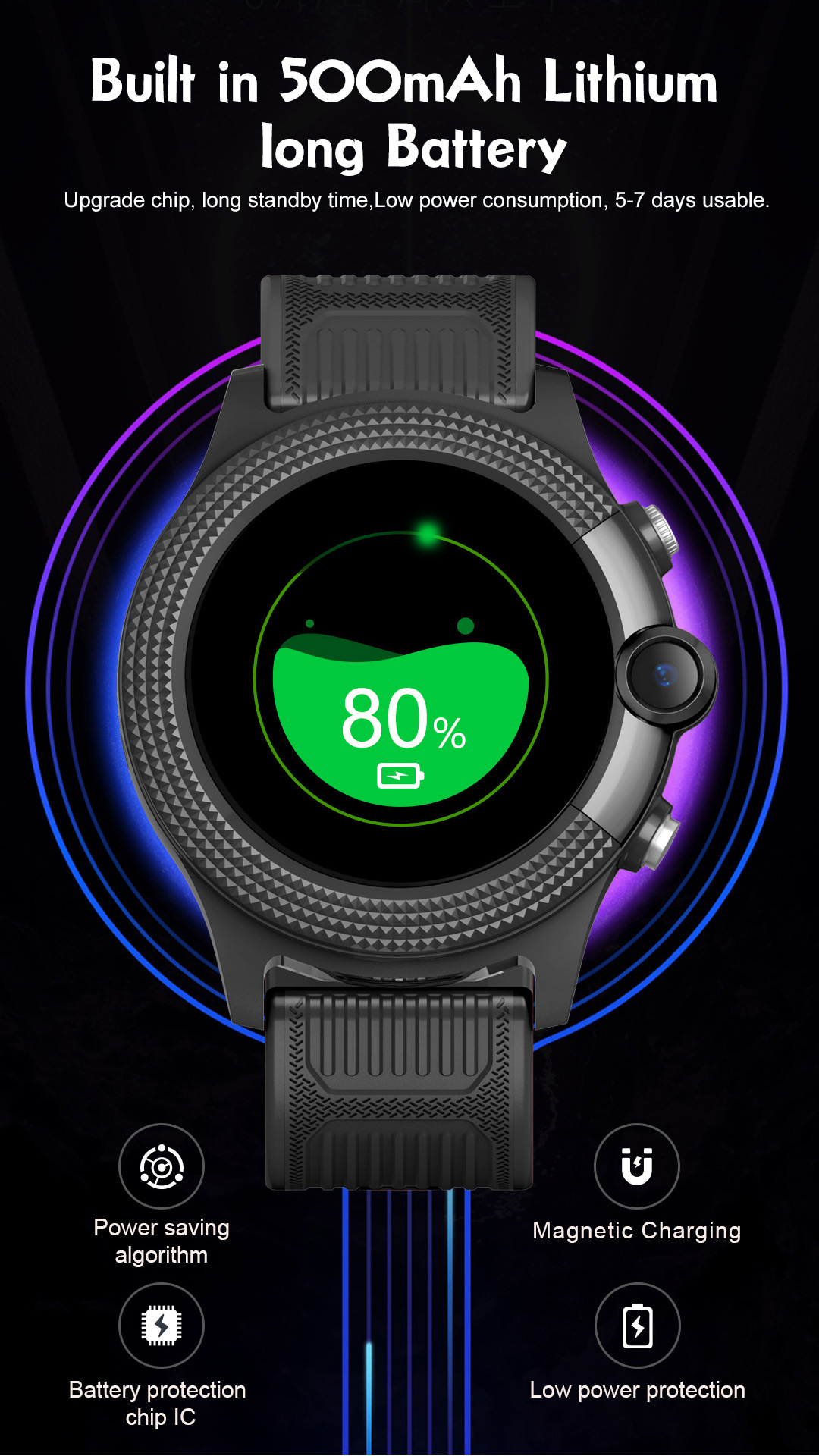 yuvarlak disk D36 çocuk telefonu akıllı saat 4G video GPS kamera su geçirmez yabancı dil çoklu dil_voghion.com