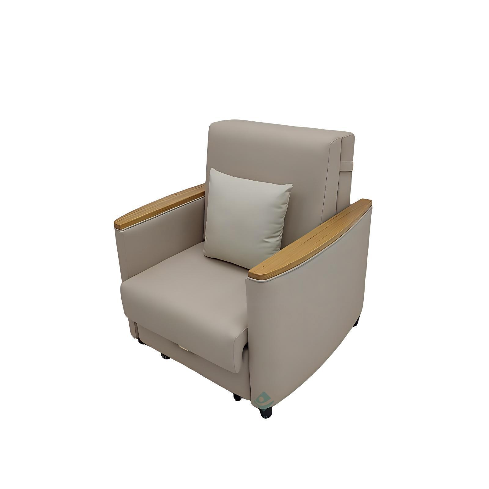 Art de cuero plegable sofá cama estudio oficina cama de almuerzo hospital acompañante almacenamiento cama muebles médicos image 6