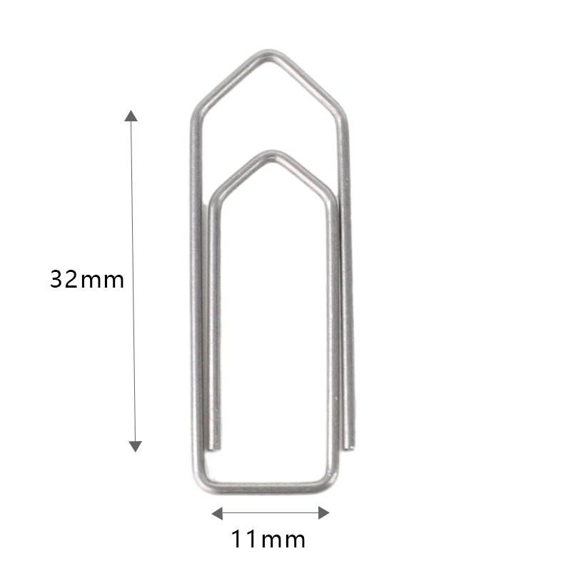 厂家直供批发办公用品箭头回形针黑色银色船形回形针42mm