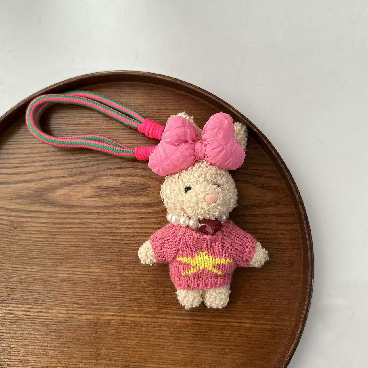 30g Weight Bag Charms Bag Accessories Type 1 Piece Quantity Holiday, Daily Occasion Plush Material Animal, Cartoon Pattern Cute Style 1 Piece Plush Animal Cartoon Bag Charms 10