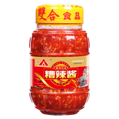 Shuanghe Zao Chili Sauce 900g chili sauce dumplings dipped in rice roll seasoning, rice sauce cold snail rice noodle stewed vegetable seasoning