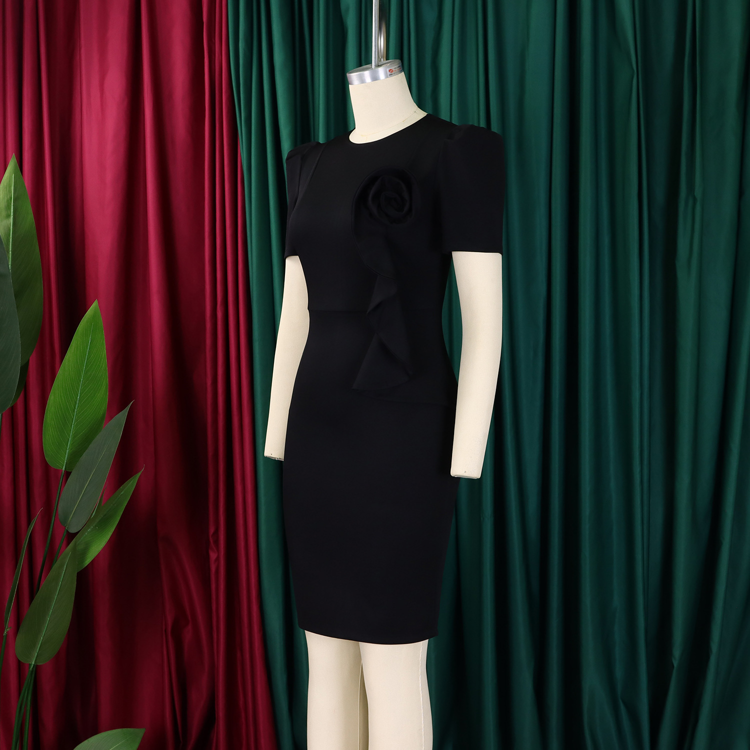 436g Weight Knee-Length Dress Length Type Short Sleeve Sleeve Length Sheath Dress Dresses Type Spandex, Polyester Fabric Type High Waist Waist Line Holiday, Banquet, Daily Occasion Round Neck Neckline Slim Fit Type Flower Pattern Summer Season Women's Gender Elegant Style Wholesale Women's Elegant Flower Holiday Banquet Daily Round Neck Short Sleeve Sheath Dress 28