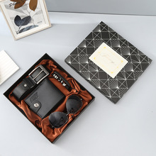 跨境商务礼品套装高档男士钱包皮带礼盒伴手礼纪念日父亲节圣诞节
