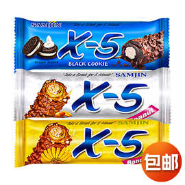 进口零食韩国三进X5花生夹心巧克力棒36g 原装进口休闲食品批发