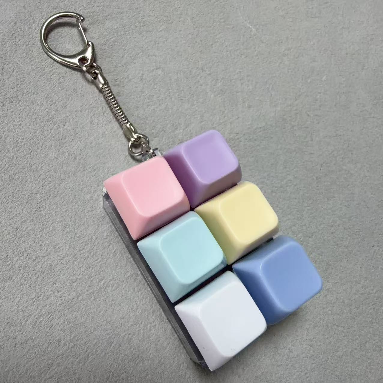 Cross-Border 6-Key Stress-Relief Mechanical Switch Tester Keychain Stress-Relief Toy