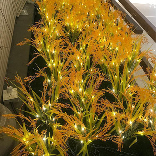 Solar Ground Plug Outdoor Waterproof Rice Ears Wheat Ears Led Landscape Lights Indoor and Outdoor Courtyard Decorative Lights Rural