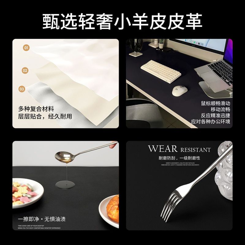 一件代发黑色皮革餐桌垫茶几布桌布轻奢高级感防水防油桌面保护垫|undefined
