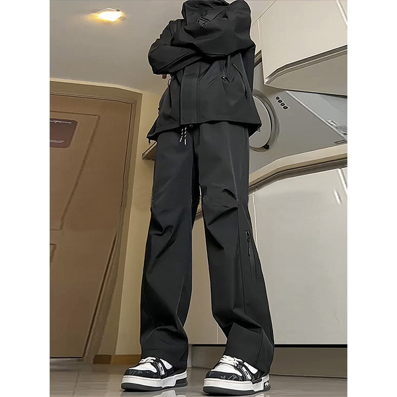 Windproof and Waterproof Men's Summer Trendy Drawstring Jogger Cargo Pants Outdoor Quick-Dry Sports Hiking Pants