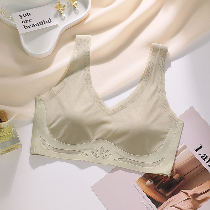 Orejas de conejo finas de verano sujetador sin costuras pecho grande inalámbrico que adelgaza el pecho que adelgaza la belleza sin costuras tubo trasero chaleco superior