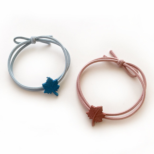 Japanese style small fresh maple leaf hair band Korean style simple hair rope girl's hair tied rubber band hair accessories headband wholesale